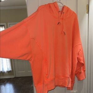 Free People movement Sprint to the finish hoodie size large neon orange